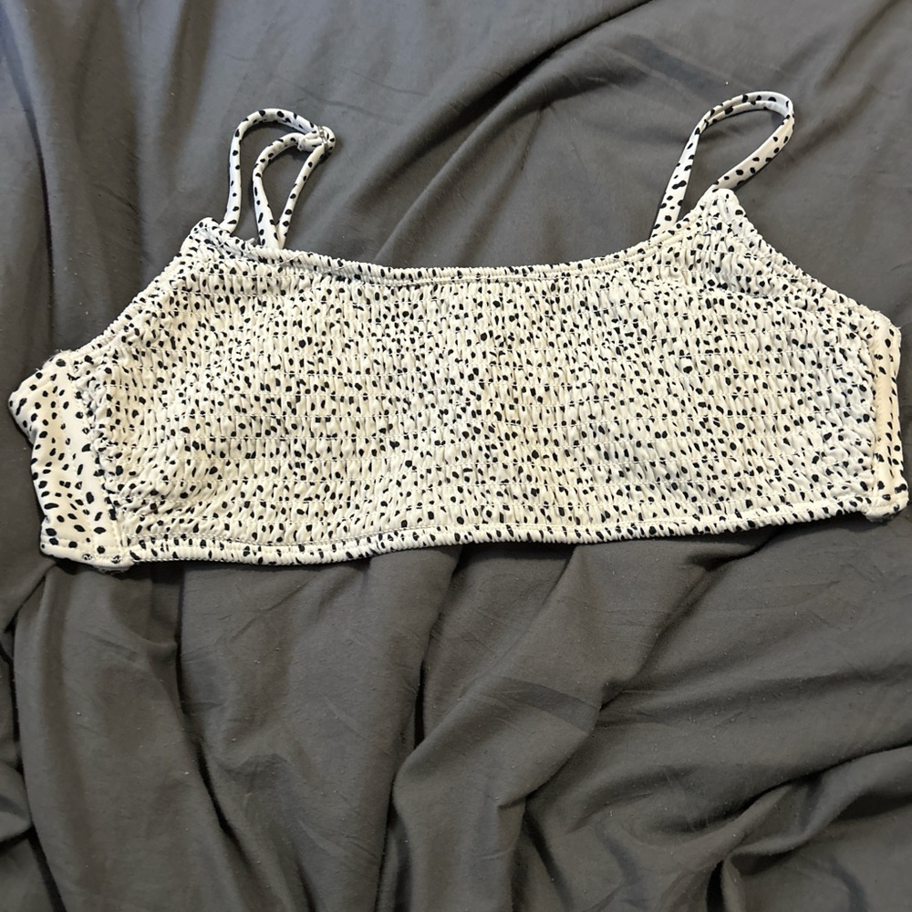 Xhilaration Black and White Spotted Camisole